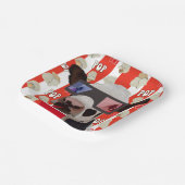 Retro Popcorn Muster Movie Night Cow Pappteller (Gewinkelt)