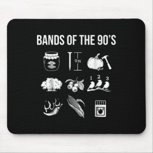 Retro-Popmusikbands der 90er Rock lustig Vi Mousepad