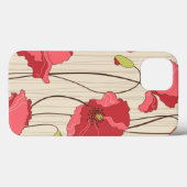 Retro Poppies Pattern Case-Mate iPhone Hülle (Rückseite (Horizontal))