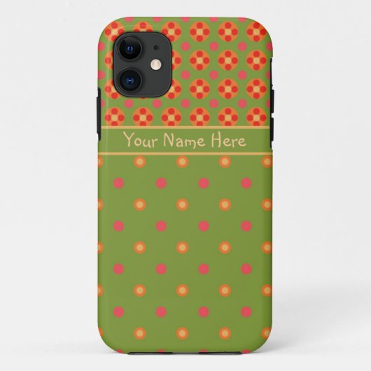 Retro Poppies, Polka Dots iPhone 5/5s Xtreme Fall Case-Mate iPhone Hülle (Rückseite)