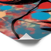 Retro-Popporträt Poster (Ecke)