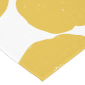 Retro Poppy Blumenmuster in Gelb und Weiß Kurzer Tischläufer (Ecke)