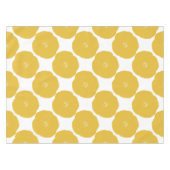 Retro Poppy Blumenmuster in Gelb und Weiß Tischdecke (Vorderseite (Horizontal))