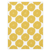 Retro Poppy Blumenmuster in Gelb und Weiß Tischdecke (Vorderseite)