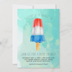 Retro Popsicle Baby Shower Einladung