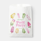 Retro Popsicle Birthday Pool Party Geschenktütchen (Vorderseite)