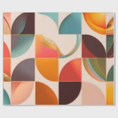 Retro Populäre Sammlung Abstrakter Quadrate Geschenkpapier (Flach)