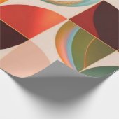 Retro Populäre Sammlung Abstrakter Quadrate Geschenkpapier (Ecke)