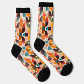 Retro Populäre Sammlung Abstrakter Quadrate Socken (Rechts)