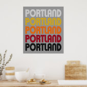 Retro Portland Poster (Küche)
