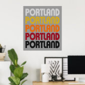 Retro Portland Poster (Heimbüro)