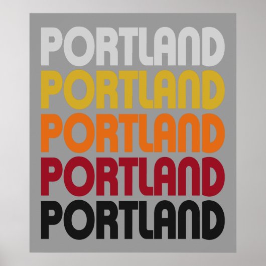 Retro Portland Poster (Vorne)