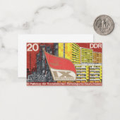 Retro Porto Briefmarke Deutschland Demokratische R Mitteilungskarte (Vorderseite/Rückseite Beispiel)