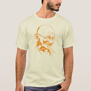 Retro Porträt-Schablone gandhi Indiens T-Shirt
