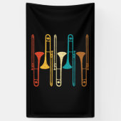 Retro Posaune - Jazz Banner (Vertikal)