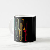 Retro Posaune Kaffeetasse (Vorderseite Links)