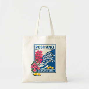 Retro Positano Italien Kunst Vintage Reise Souveni Tragetasche