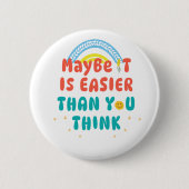 Retro Positiv Zitat Button (Vorderseite)