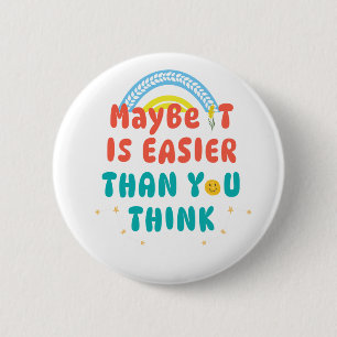 Retro Positiv Zitat Button