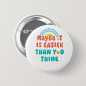 Retro Positiv Zitat Button (Vorne & Hinten)