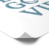 Retro Positive and Relaxing Saying Poster (Ecke)