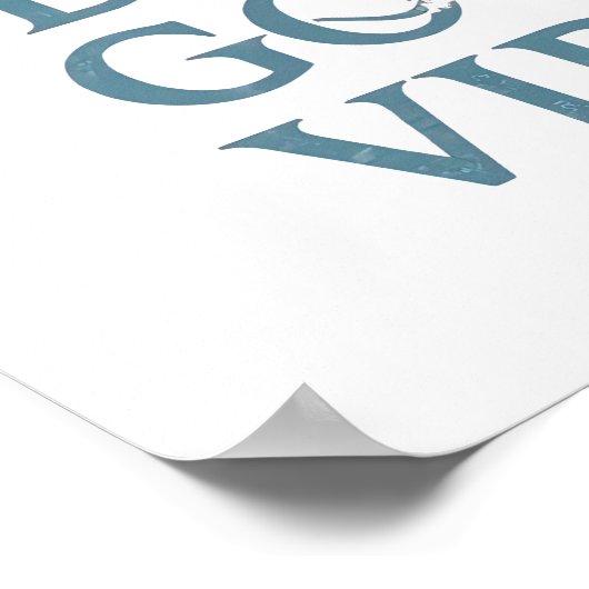 Retro Positive and Relaxing Saying Poster (Ecke)