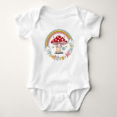 Retro Positive Mushroom Boho Hippie Baby Strampler (Vorderseite)