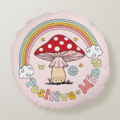 Retro Positive Mushroom Boho Hippie Throw Kissen (Rückseite)