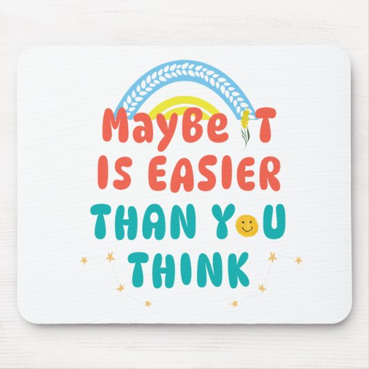 Retro Positive Zitat-Mauspad Mousepad (Vorne)
