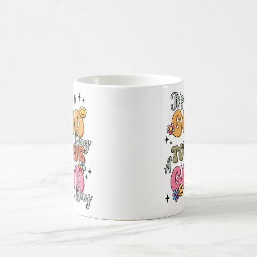 Retro Positivity "It's a Good Day" Kaffeetasse (Mittel)