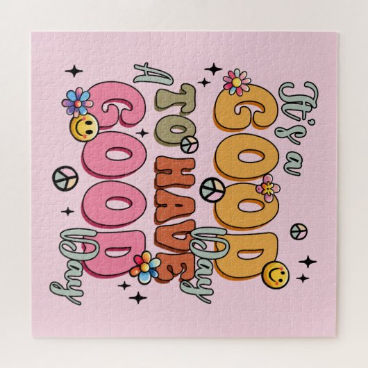 Retro Positivity "It's a Good Day" Puzzle (Horizontal)