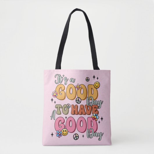 Retro Positivity "It's a Good Day" Tasche (Vorderseite)