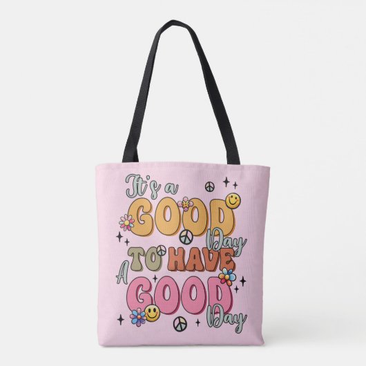 Retro Positivity "It's a Good Day" Tasche (Rückseite)