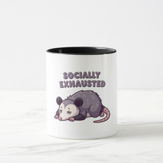 Retro Possum Recharge Mode Color Inside Mug Tasse (Zentrum)