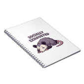 Retro Possum Social Battery Lined Notebook Notizblock (Rechte Seite)