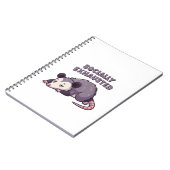 Retro Possum Social Battery Lined Notebook Notizblock (Linke Seite)
