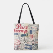 Retro post Briefmarke, Vintage Sammlung. Tasche (Rückseite)
