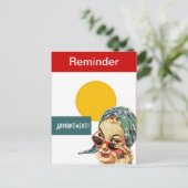 Retro Postcard Besy Lady Termin Erinnerung PC Postkarte (Stehend Vorderseite)