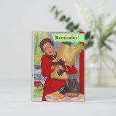 Retro Postcard Besy Lady Termin Erinnerung PC Postkarte (Stehend Vorderseite)