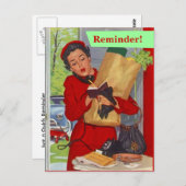 Retro Postcard Besy Lady Termin Erinnerung PC Postkarte (Vorne/Hinten)