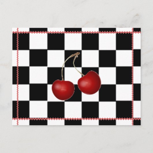 Retro Postcard ~ Cherry Summertime Postkarte (Vorderseite)