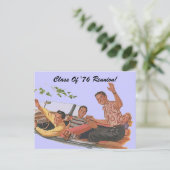 Retro Postcard Class Wiedersehen Friends Classmate Postkarte (Stehend Vorderseite)