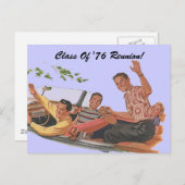 Retro Postcard Class Wiedersehen Friends Classmate Postkarte (Vorne/Hinten)