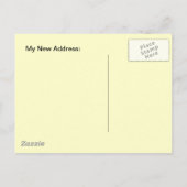 Retro Postcard Pflanze Blumengarten Lady I ve Move Ankündigungspostkarte (Rückseite)