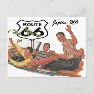 Retro Postcard Route 66 Stopover Promo Road Trip Postkarte