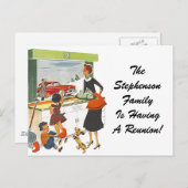 Retro Postcard Vintage Wiedersehen Postkarte (Vorne/Hinten)