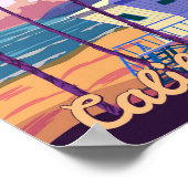 Retro Poster California. Lifeguard house (Ecke)