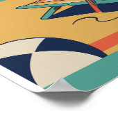 Retro-Poster der französischen Urlaubsstadt Biarri Poster (Ecke)