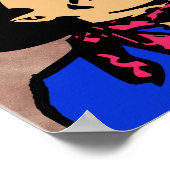 Retro-Poster der Red Coffee Coffee Poster (Ecke)