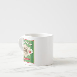Retro-Poster-Design für frische Farmprodukte Espressotasse